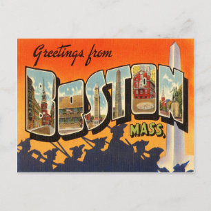 Carte postale ancienne de voyage de Boston restaur