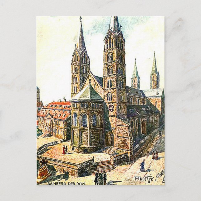 Carte postale ancienne - Der Dom, Bamberg, Bayern (Devant)