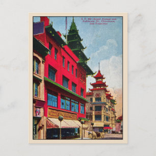 Carte postale ancienne du Chinatown de San Francis