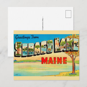 Carte postale ancienne du lac Sebago