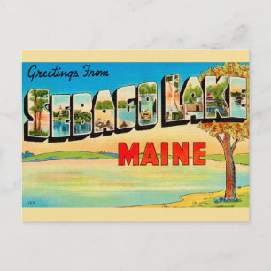 Carte postale ancienne du lac Sebago
