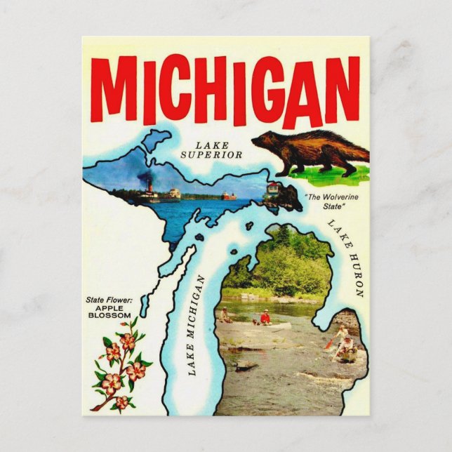Carte postale ancienne du Michigan State (Devant)