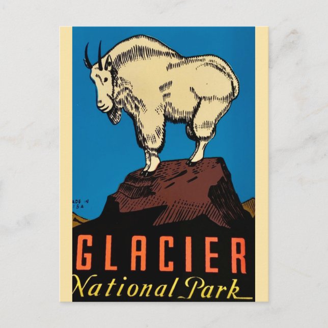 Carte postale ancienne du parc national de Glacier (Devant)
