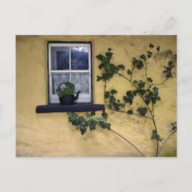 carte postale ancienne fenêtre irlandaise (Devant)