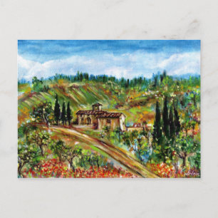 CARTE POSTALE ANCIENNE FERME EN CHIANTI -TOSCANE