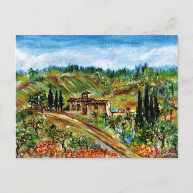 CARTE POSTALE ANCIENNE FERME EN CHIANTI -TOSCANE (Devant)