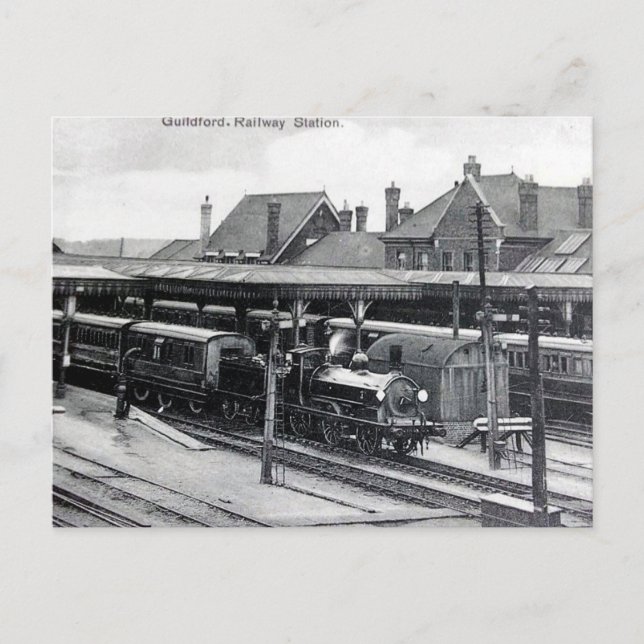 Carte postale ancienne - Gare de Guildford (Devant)