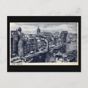 Carte postale ancienne, Gdansk/Danzig - Langebruck