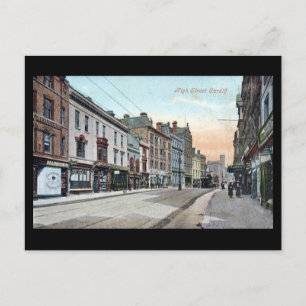 Carte postale ancienne, High Street, Cardiff