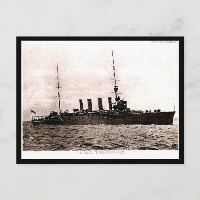 Carte postale ancienne - HMS Birmingham (Devant)