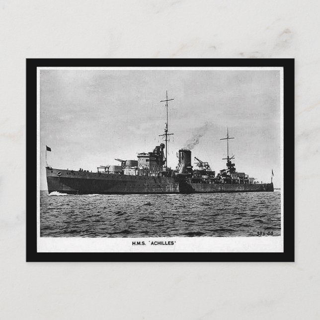 Carte postale ancienne - HMS (plus tard HMNZS) Ach (Devant)