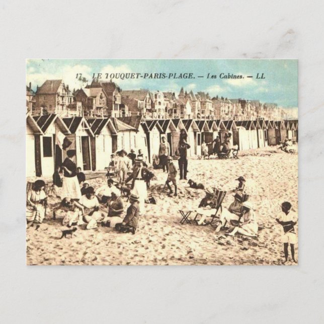carte postale ancienne, Le Touquet plage (Devant)