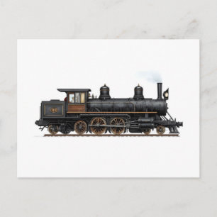 Carte Postale Ancienne locomotive à vapeur vintage