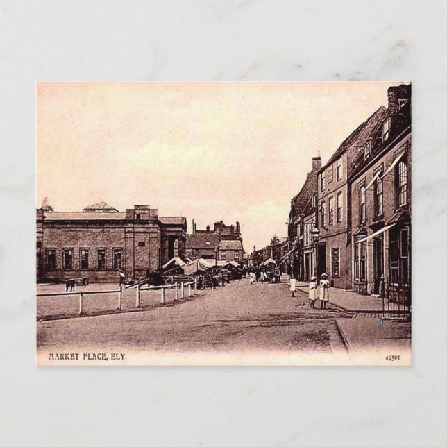 Carte postale ancienne - Market Place, Ely (Devant)