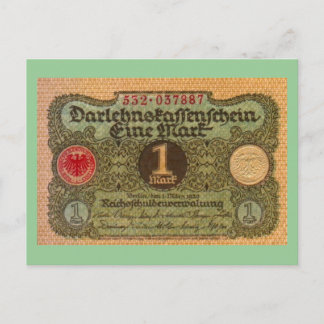 Carte Postale Ancienne monnaie : 1 mark allemand