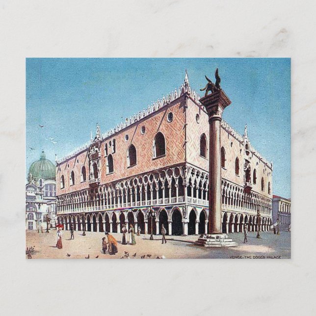 Carte postale ancienne - Palais des Doges, Venise (Devant)