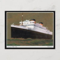 Carte postale ancienne - Paquebot Cunard White Sta