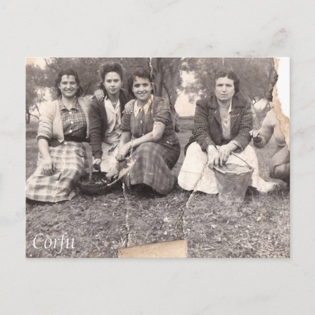 Carte Postale Ancienne photo de Corfou (Devant)