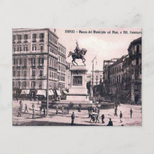 Carte postale ancienne - Piazza del Municipio, Nap