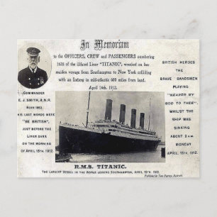Carte postale ancienne - RMS "Titanic"