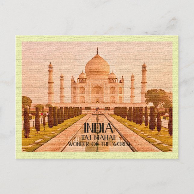 Carte postale ancienne Taj Mahal Inde (Devant)