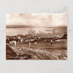 Carte postale ancienne - Terrain de golf, Greenock