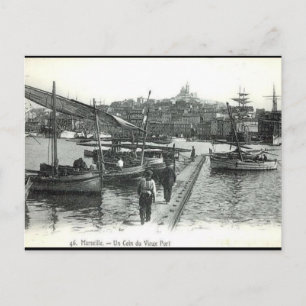 Carte postale ancienne - Vieux Port, Marseille
