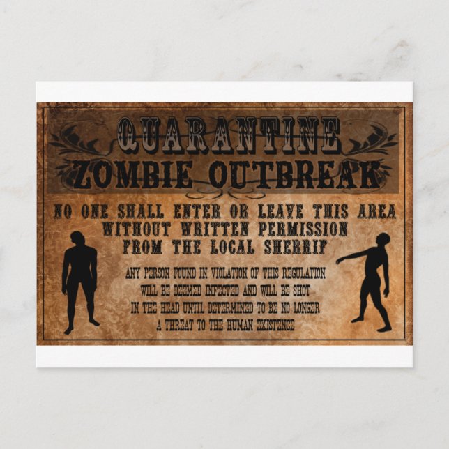 CARTE POSTALE ANCIENNE ZOMBIE OUEST (Devant)