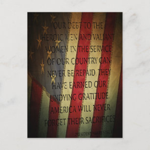 Carte Postale Anciens Combattants Day Harry S. Truman