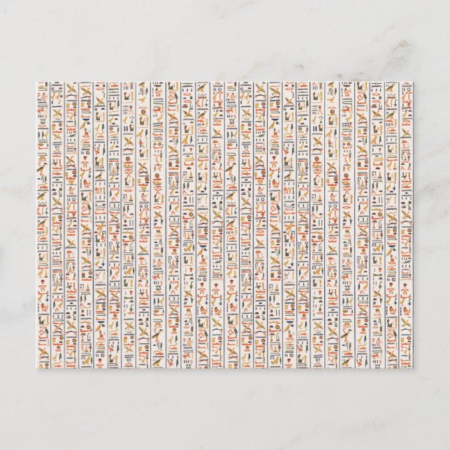 Carte Postale ancient egypt hieroglyphes pattern background hist (Devant)