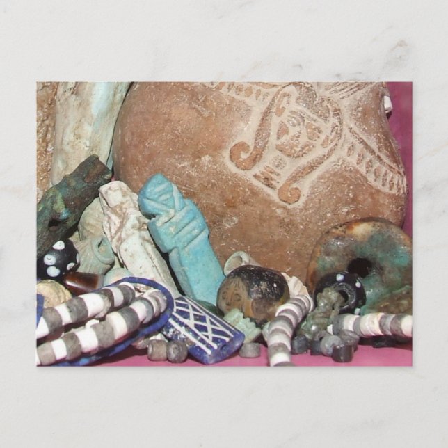 Carte Postale Ancient Egyptian amulets and beads Postcard (Devant)