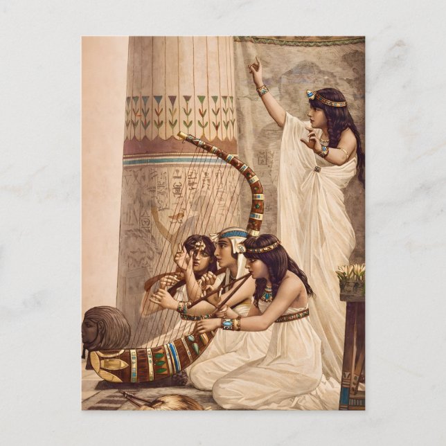 Carte Postale Ancient Egyptian Temple Musicians  (Devant)