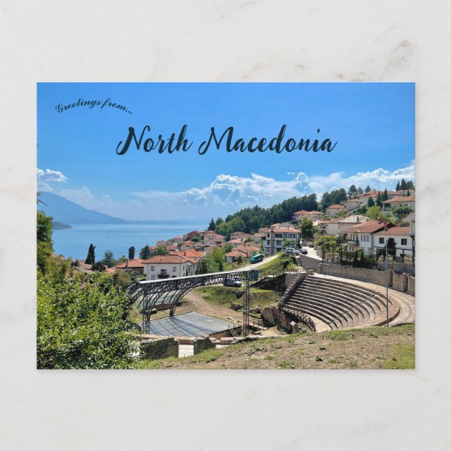 Carte Postale Ancient Theatre of Ohrid North Macedonia (Devant)