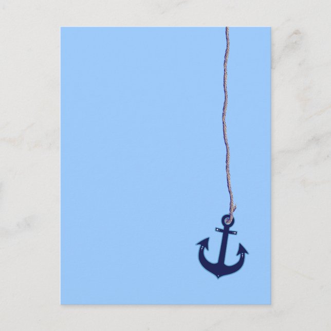 Carte Postale ancre bleu marine (Devant)