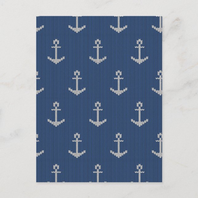 Carte Postale Ancre de la mer de Knit (Devant)