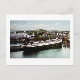 Carte Postale Ancre Line Dock, Marquette, Michigan 1908