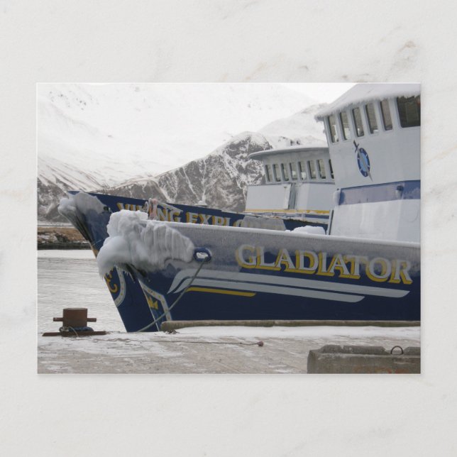 Carte Postale Ancres avec verglas, hollandais Harbour, AK (Devant)
