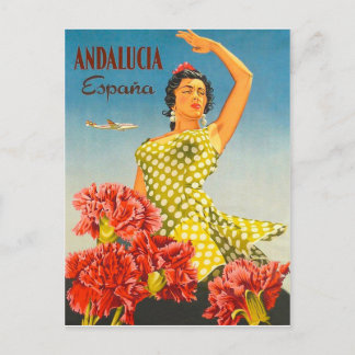 Carte Postale Andalousie, Espagne, danse traditionnelle, femme,