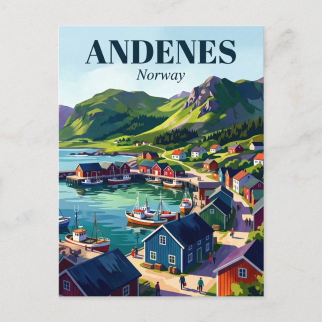 Carte Postale Andenes Norvège (Devant)