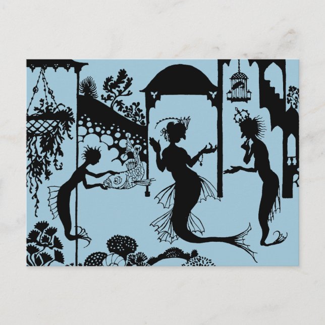 Carte Postale Andersen : Little Mermaid Silhouette (Devant)