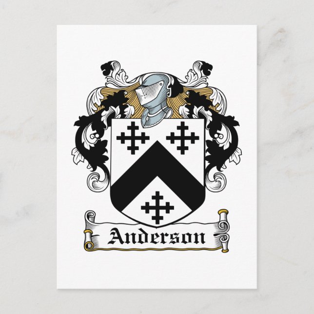 Carte Postale Anderson Family Crest (Devant)