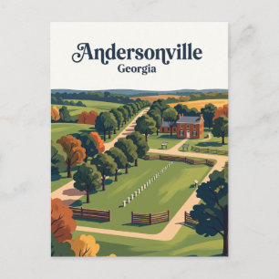 Carte Postale Andersonville, Géorgie