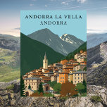 Carte Postale Andorra la Vella, Andorre Art Vintage voyage<br><div class="desc">Découvrez le charme d'Andorre-la-Vieille, la capitale pittoresque d'Andorre, avec cette carte postale vintage capturant son magnifique décor pyrénéen, ses bâtiments en pierre pittoresques et son charme alpin. Nichée au coeur des Pyrénées, Andorre-la-Vieille est réputée pour ses rues commerçantes animées, ses sentiers de montagne pittoresques et ses sites historiques comme la...</div>