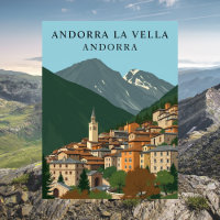 Andorra la Vella, Andorre Art Vintage voyage