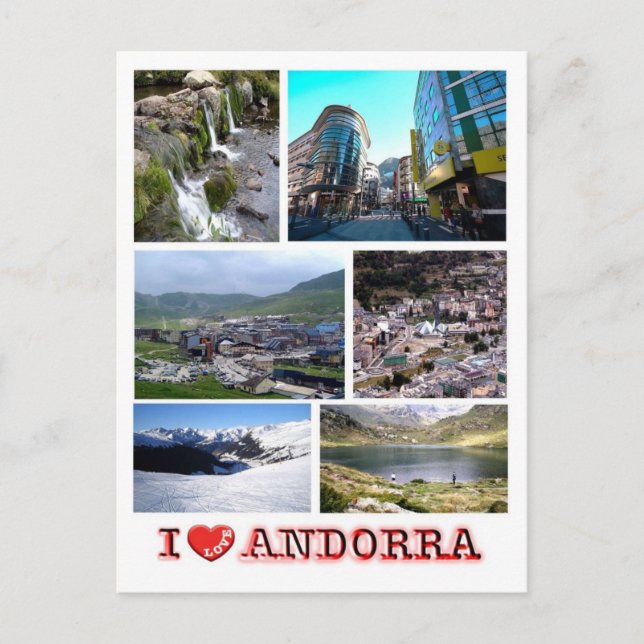 Carte Postale Andorre - I Love - (Devant)