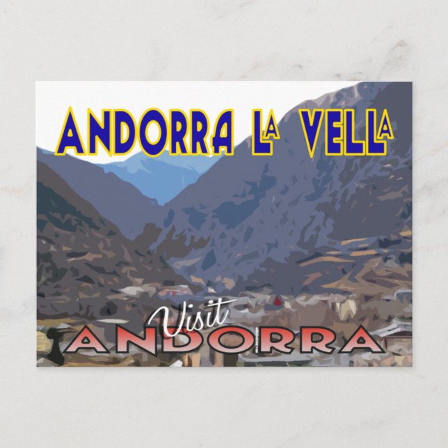 Carte Postale Andorre La Vella, Visiter Andorre (Devant)