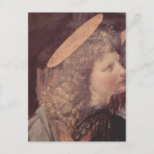Carte Postale Andrea del Verrocchio Die Taufe Christi, détails :