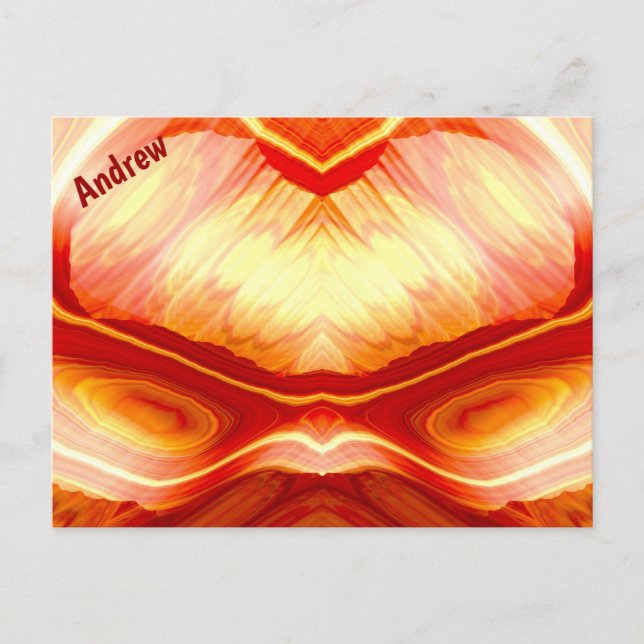Carte Postale ANDREW ~ Motif de conception fractale 3D ~  (Devant)