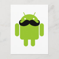 Android Robot Whimsache Style Mustache
