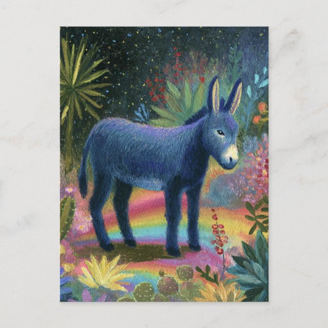 Carte Postale Âne mignon et beau (Devant)